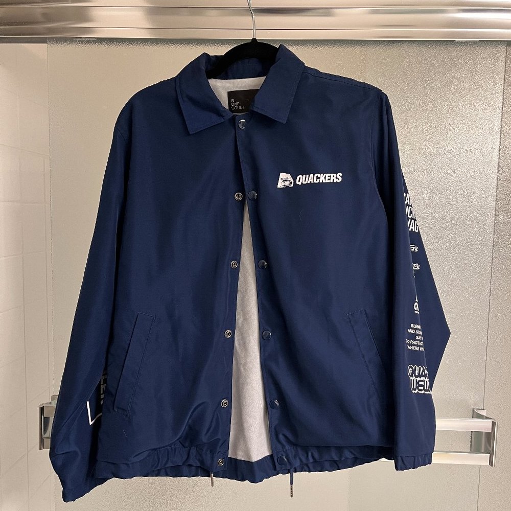 B ONE SOUL Duck Dude Quackers Japan Japanese Windbreaker Coach Jacket Size SMALL